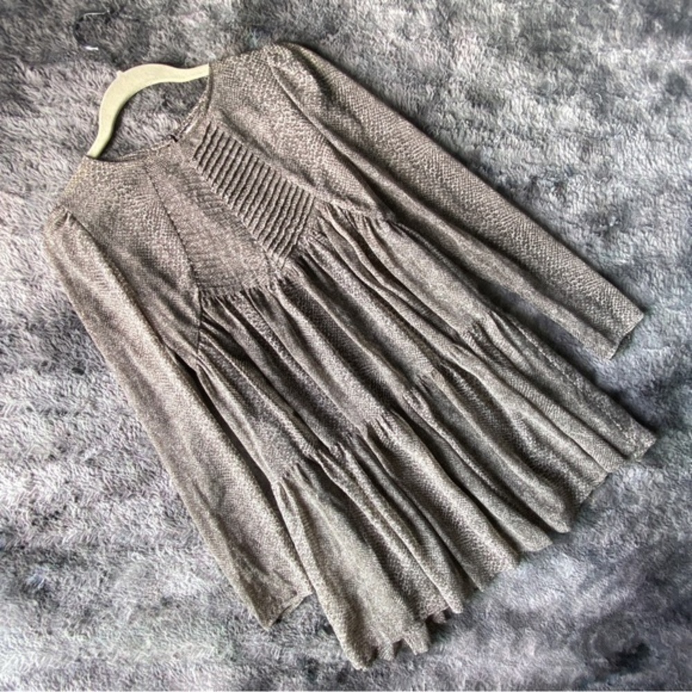 Lira Babydoll Dress - Reptile
